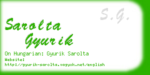 sarolta gyurik business card